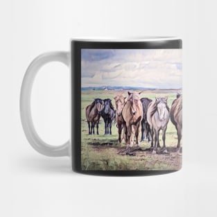 Wild Horses in Iceland Mug